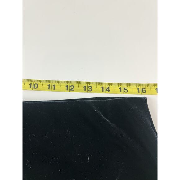 Apostrophe Black Velvet Stretch Maxi Skirt Gothic Dark Fairy Whimsigoth Large - Picture 6 of 9